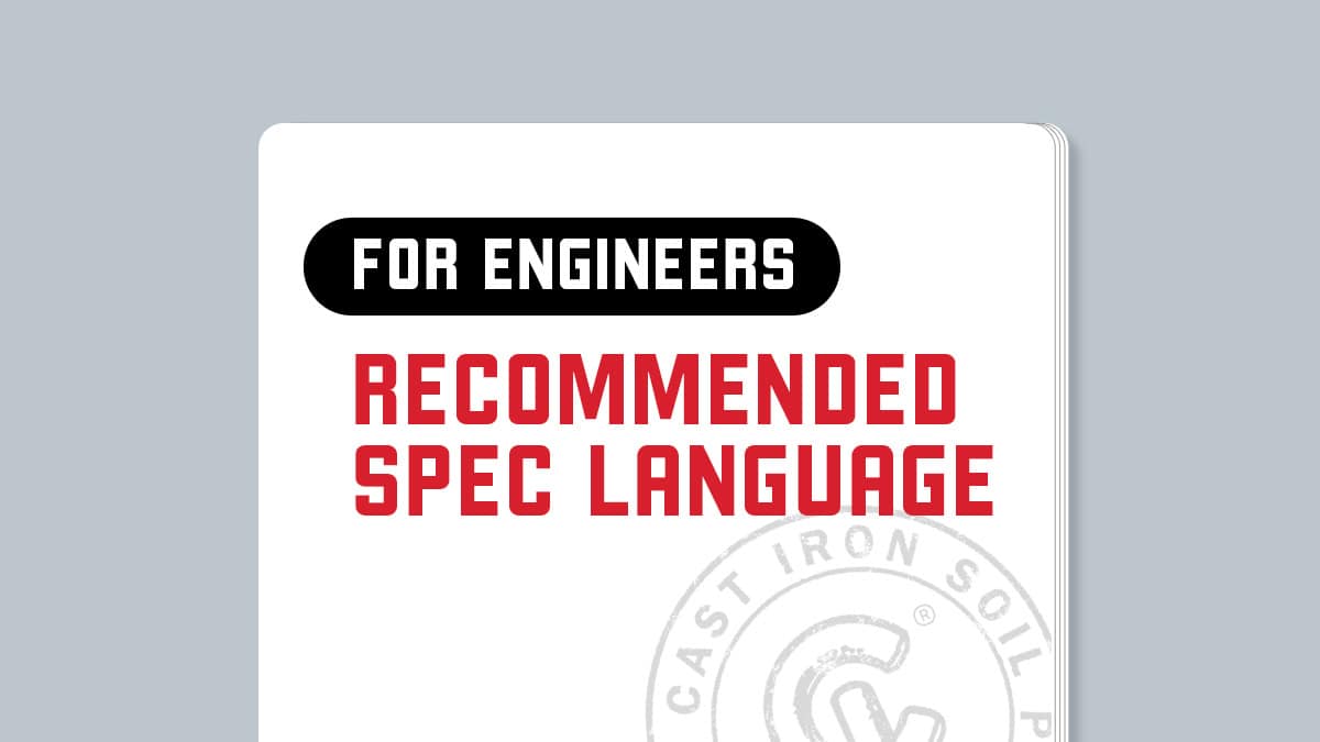 For Engineers: Recommended Spec Language